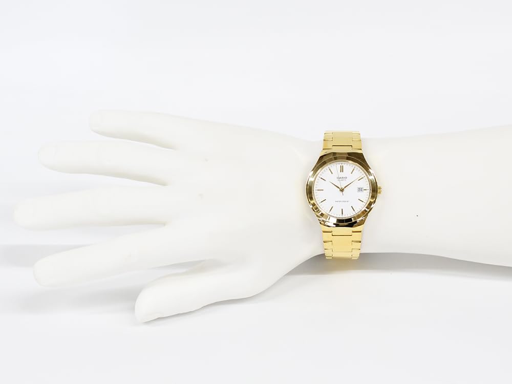 Casio Мужские кварцевые часы Casio MTP-1170N-7A, золотистые (Зарубежная модель) [Использовал]