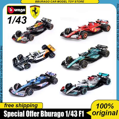 Новогоднее специальное предложение Bburago 1:43 Серия F1 Сплав Миниатюрная Литая Модель Монако Mcl60 Amg W14 E Лас-Вегас Rb19 Игрушки Подарок Ребенку