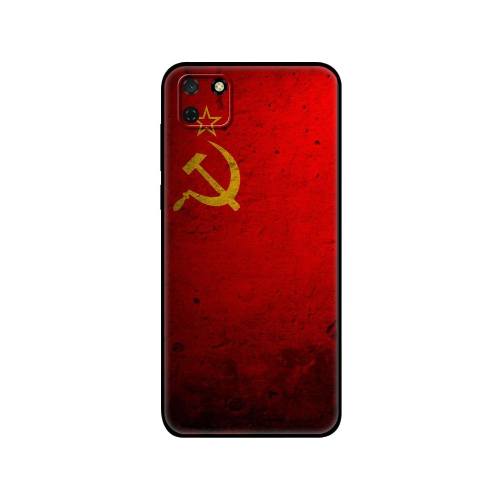 Черный чехол из ТПУ для Huawei Y9S Y6S Y8S Y5P Y7P Y8P чехол для Huawei Y5 lite Prime 2018 Y6 2019 чехол Советский Союз СССР гранж флаг
