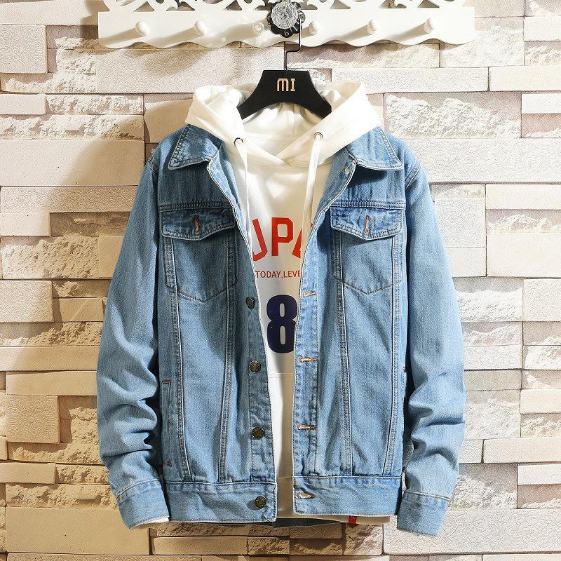 Spring Men's Ripped Denim Jacket - Korean Style, Casual and Trendy
