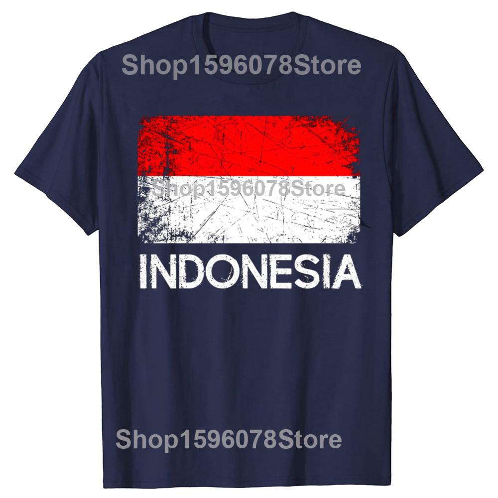 Funny Indonesian Flag Design Graphic 100 Cotton Tshirts Unisex Womens Fashion Casual Tshirt Loose Oversized Streetwear T Shirt