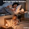 Egg Light for Nursery,Egg Night Light with 30 White Noise Sounds,30/60/90 Min Timer,BPA Free,Rechargeable Nursery Night Light with 2 Lighting Effects