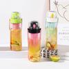 Creative Leisure Double-drink Plastic Cups with High Value for Students' Sports Cups and Portable Direct Drinking Flower Cups As Gifts.