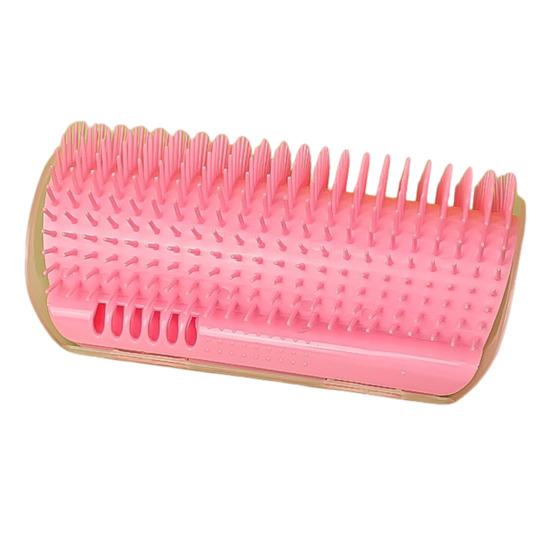 Cat Corner Scratcher Self-Grooming Massage Comb with Catnip Easy To Install Wall Corner Massage Comb Scratcher Grooming Brush Tool