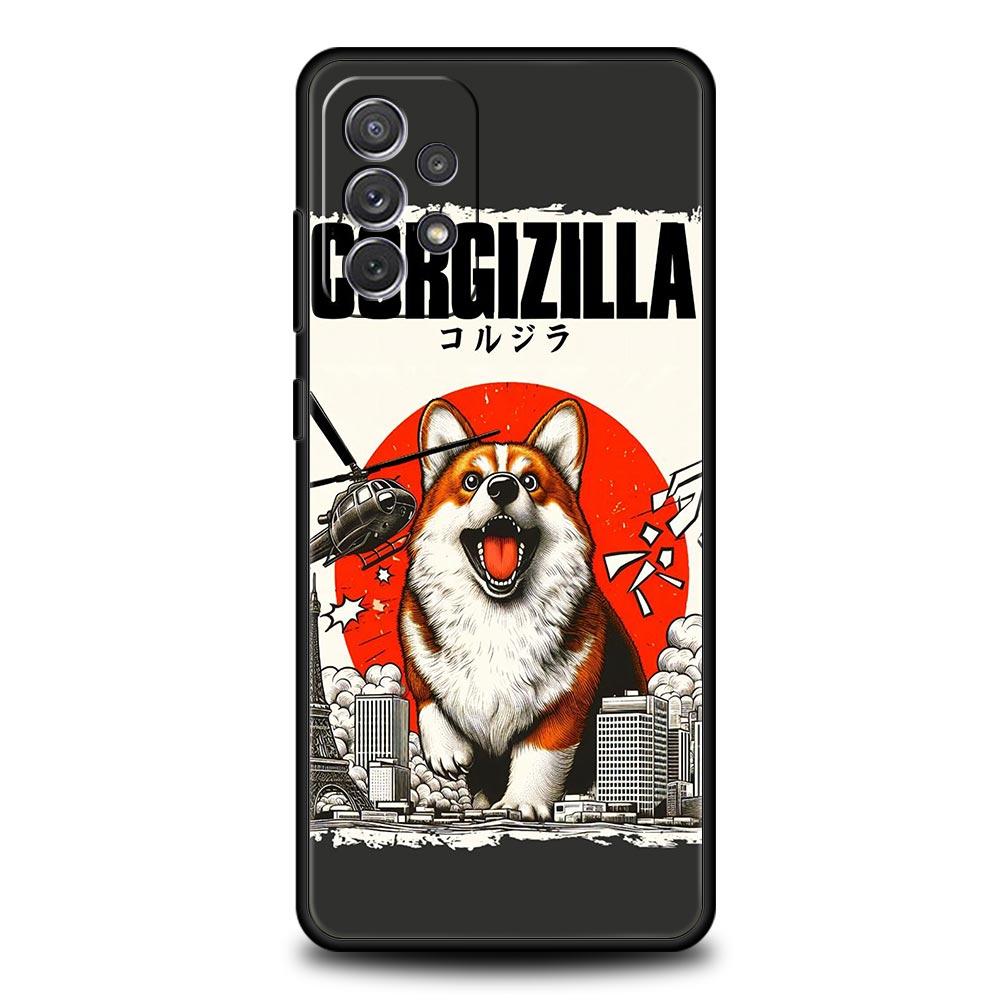 Cute Corgi Dog Phone Case for Samsung Galaxy A55 A35 A17 A07 A15 A13 A25 A51 A71 A72 A73 A32 A52 A52S A41 5G Soft TPU Shell Bags