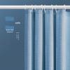 Штора для душа вафельного плетения в холодных тонах