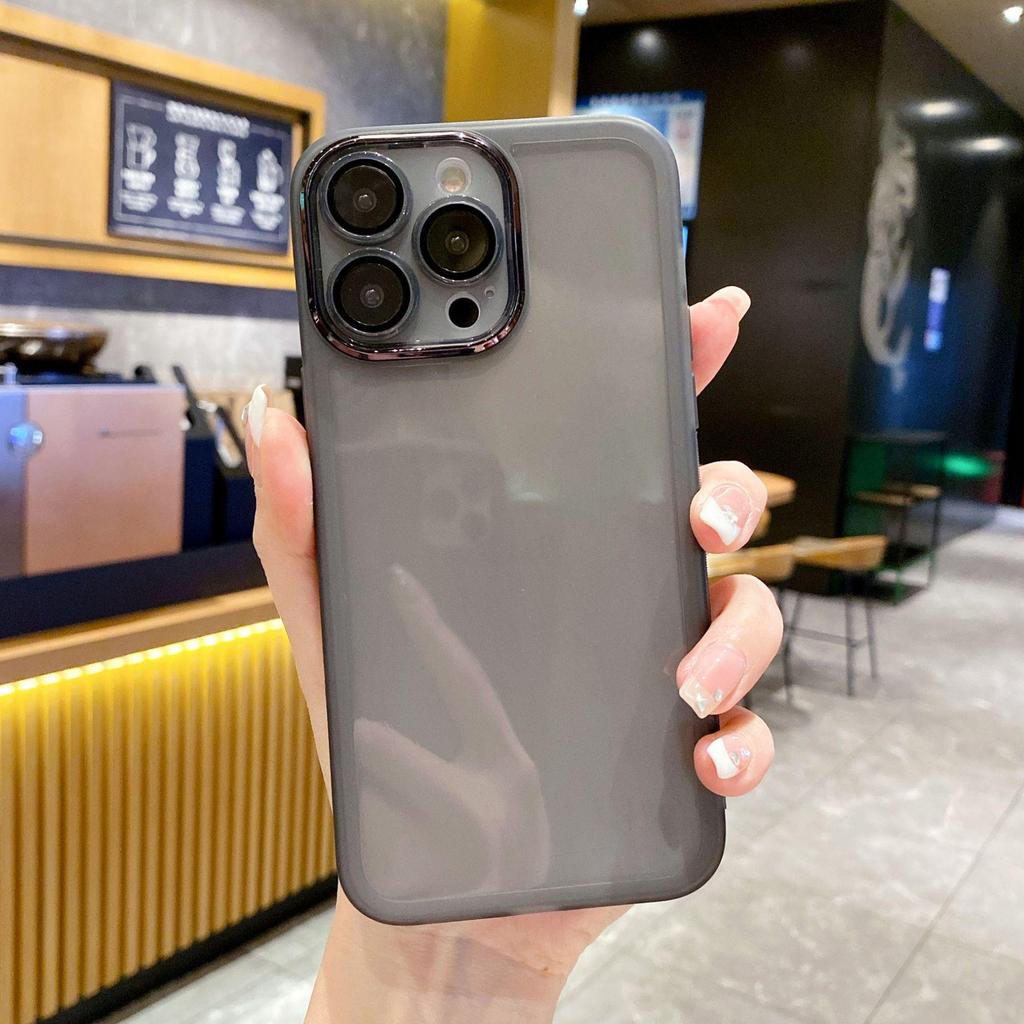 iPhone 16 Pro Lens Film Case: Transparent, Full Coverage, Drop-proof Protective Cover for Apple 15/14