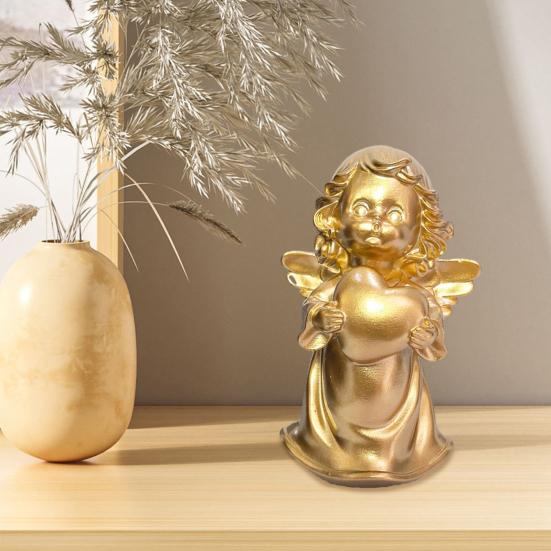 Little Angel Statue Resin Cherub Figurine Praying Angel Sculpture for Home Office Shelf Desktop Cabinet Decoration