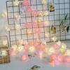 Artificial Flower Festival Lantern String 6M 40LED Atmosphere Decorative Lamp  For Wedding