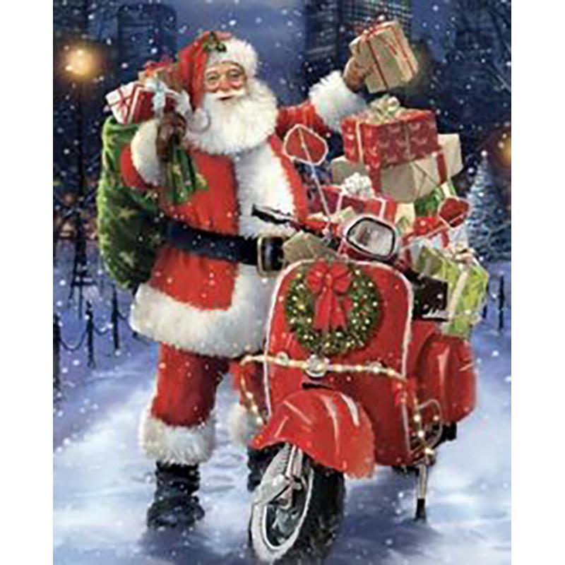 DIY 5d алмазная живопись полная круглая дрель Рождественский подарок Санта-Клаус вышивка наборы для рукоделия картина настенное искусство домашний декор