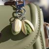 Creative Pistachio Melon Seeds Keychain Funny Food Keyring Pendant Earphone Case Charms Backpack Decoration Accessories Gifts