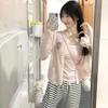Карманы Женский кардиган с пуговицами Милый тонкий ажурный весенний нежный темперамент корейский стиль с длинным рукавом Мода Y2k Эстетическая фея