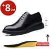 Fashion Breathable Summer Elevator Shoes Men Dress Shoes 3/6/8cm Men Formal Shoes Classic Business Hollow Men Oxfords Footwear Suit Shoe