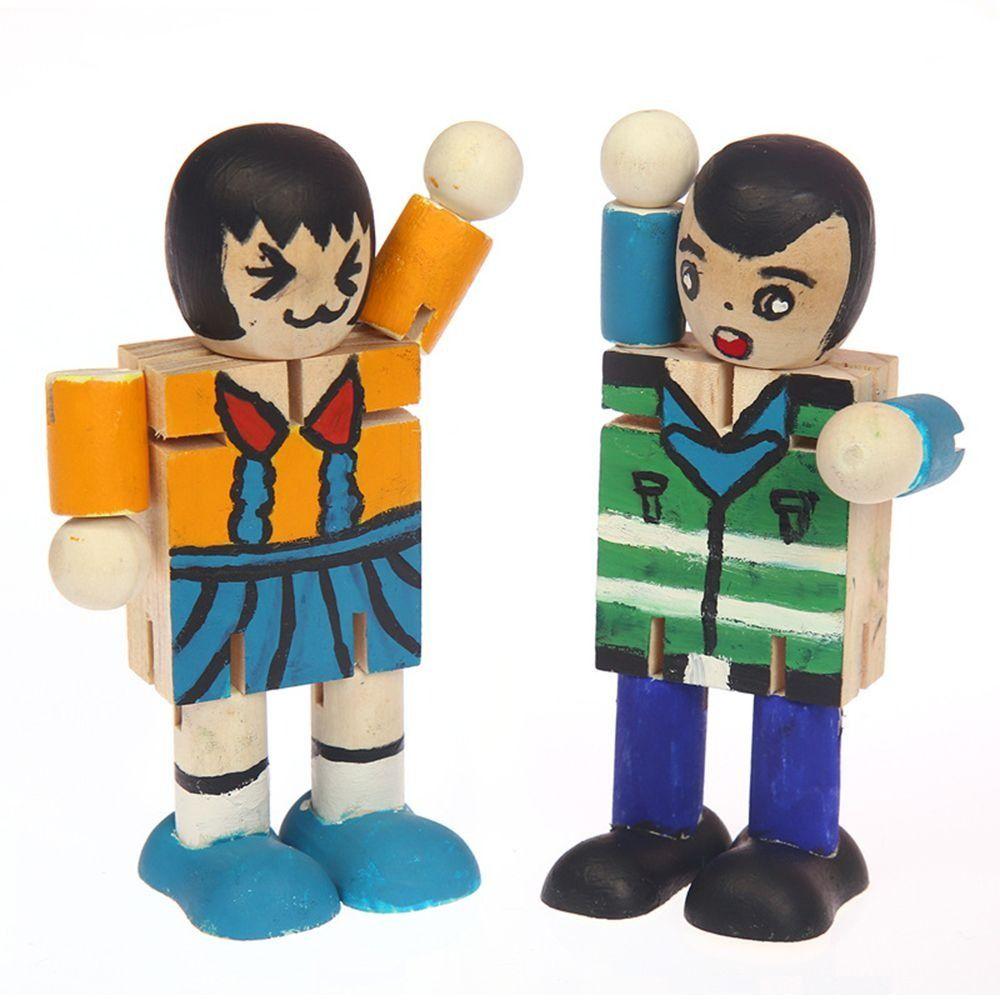 Handicraft Toy Graffiti Puppet Craft Toy Wooden Handicraft Toy  Chidlren Gifts