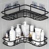 1pc No-Drill Corner Shower Caddy, Triangle Bathroom Storage Rack, Wall-Mounted Organizer for Bathroom Accessories, Outdoor Storage Box Shelf