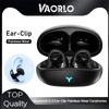 VAORLO Беспроводные 5.3-дюймовые наушники-клипсы для беспроблемного ношения ENC с шумоподавлением и микрофоном HD, стереогарнитура HiFi с объемным звучанием на 360°