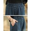 DIMANAF 2025 Summer Plus Size Jeans Women Elastic Basic Long Pants Denim Loose Harem Pants Casual Patchwork Pants