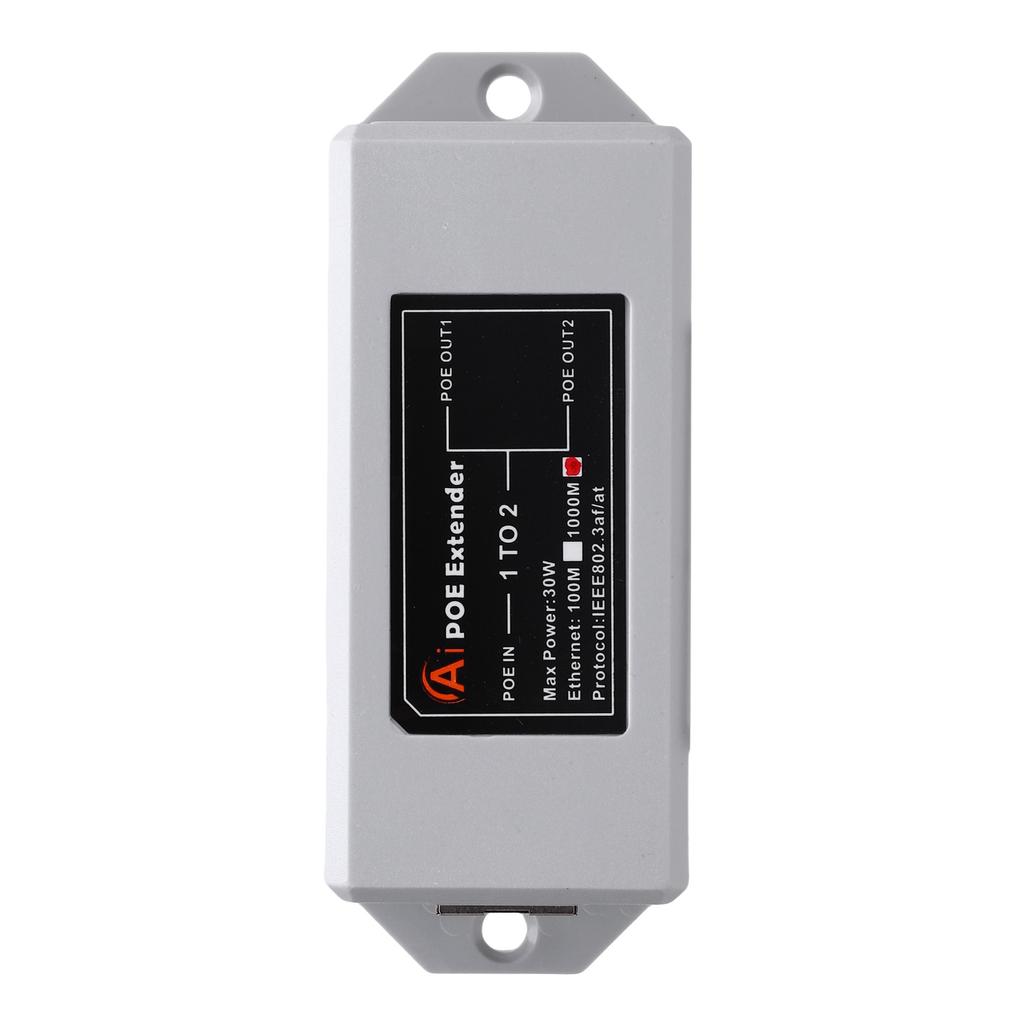 Гигабитный POE-удлинитель 1 вход на 2 выхода 1000 Мбит/с Передача на большое расстояние Plug and Play Компактный Для дома Отеля