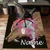 Custom Addams Family Wednesday Mat Personalized Name, Polyester Washable Indoor Entryway Rug, Gift for Christmas, Easter, Thanksgiving Day