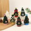 5 Inch Mini Christmas Tree Artificial Tabletop Christmas Tree Decorations with Star Tree Topper for Winter Fireplace Mantel Decor