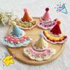 Cute Cat Birthday Hat Pet Birthday Party Dog Accessories New Dog Neck Set  for Small Dogs Puppy