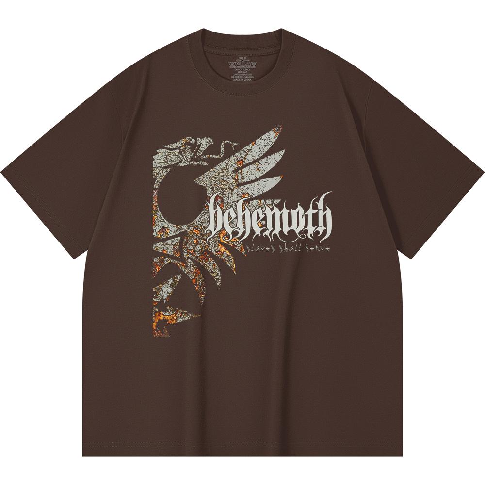 Хлопковая футболка плотностью 230 г/м² 100% Хлопок Heavy Metal Футболка с принтом рок-группы Популярная музыка Унисекс Тяжелая хлопковая футболка