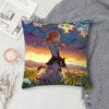 Двусторонняя квадратная декоративная наволочка с принтом Violet Evergarden для дивана, гостиной, домашнего декора