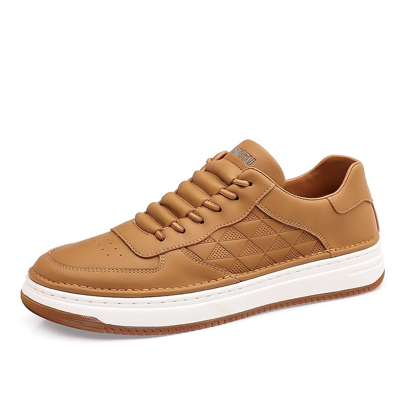 Split Leather Casual Sneakers Versatile Mens Trainers Comfy Vulcanize Shoes for Walking Hiking Jogging Footwear Man Skate Shoes