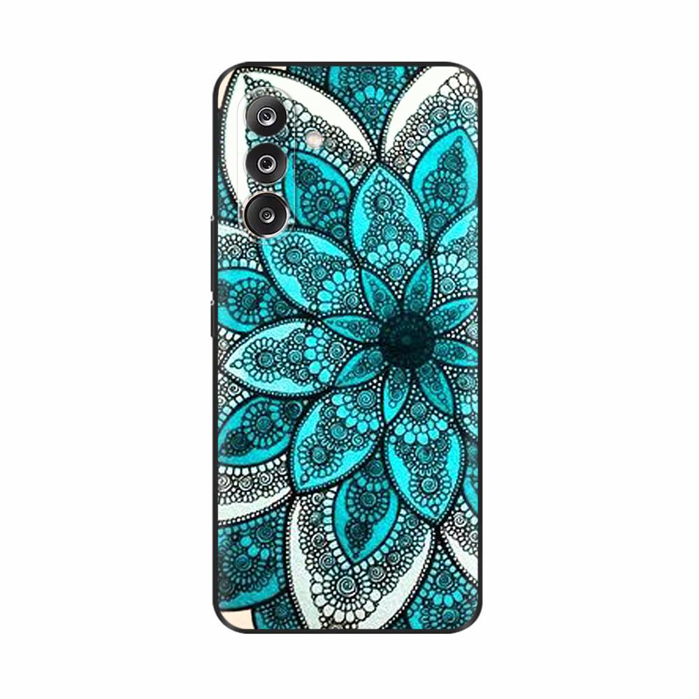 Чехол для Samsung M36 5G M366B Милые Цветы Кот Расписной Ударопрочный Силиконовый Задний Чехол Для Телефонов Samsung Galaxy M36 M35 M34