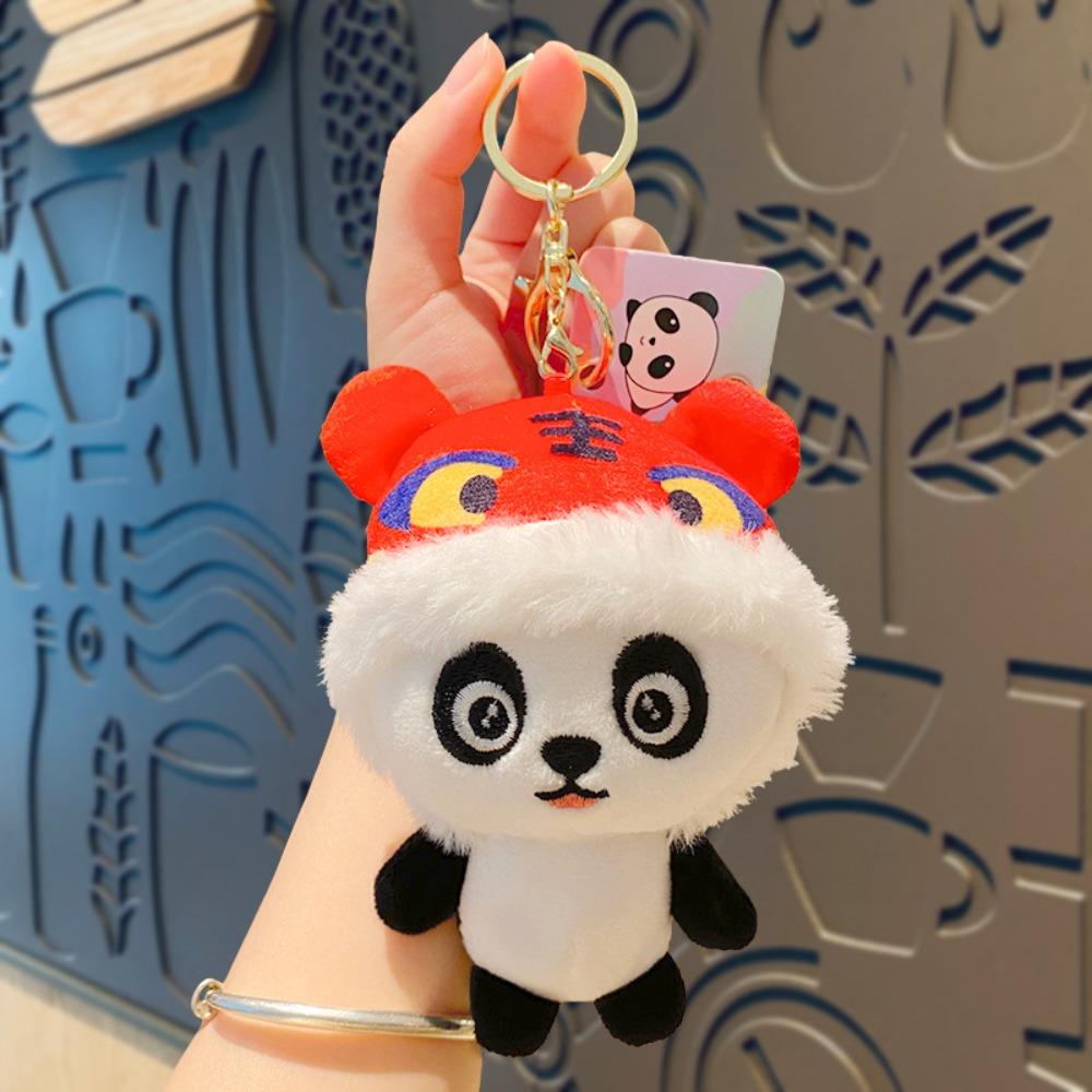 Cartoon Panda Doll Keyring Animal Bag Pendant Creative Panda Plush KeyChain  Couple