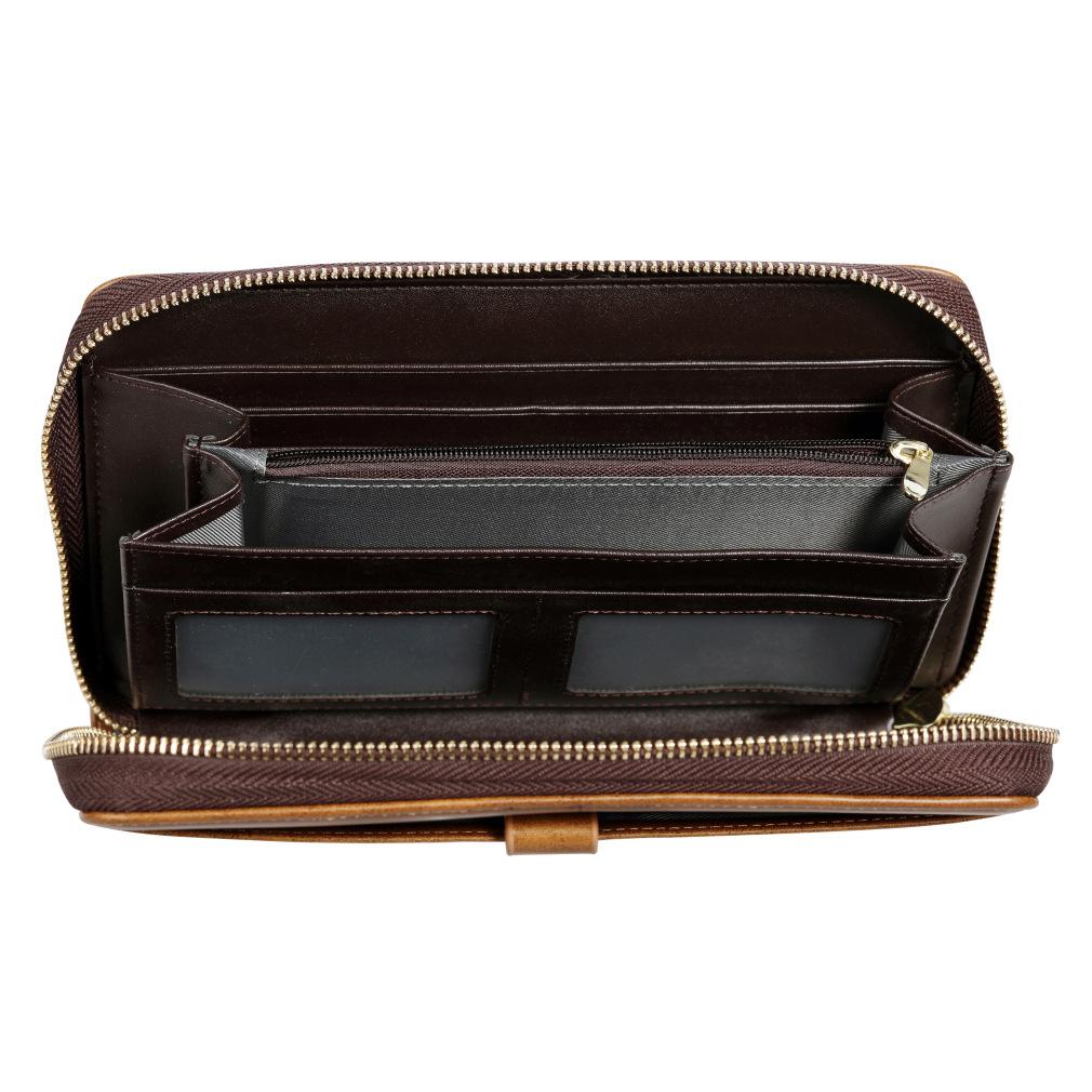 Мужской кошелёк на молнии в винтажном стиле