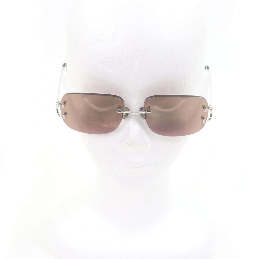 Great Cartier sunglasses 135 2C Decor Two-Point Silver mens Used