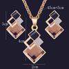 Fashion Crystal Pendants Necklace Earrings Sets for Women Party Wedding Bridal Earring Necklace Set Jewelry Set