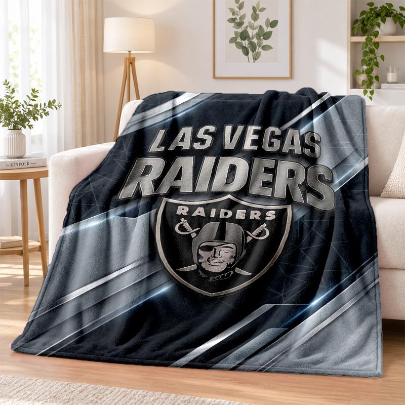 Las Vegas Raiders Printed Flannel Blanket Warm Comfort Bed Throw For Indoor Home Decoration