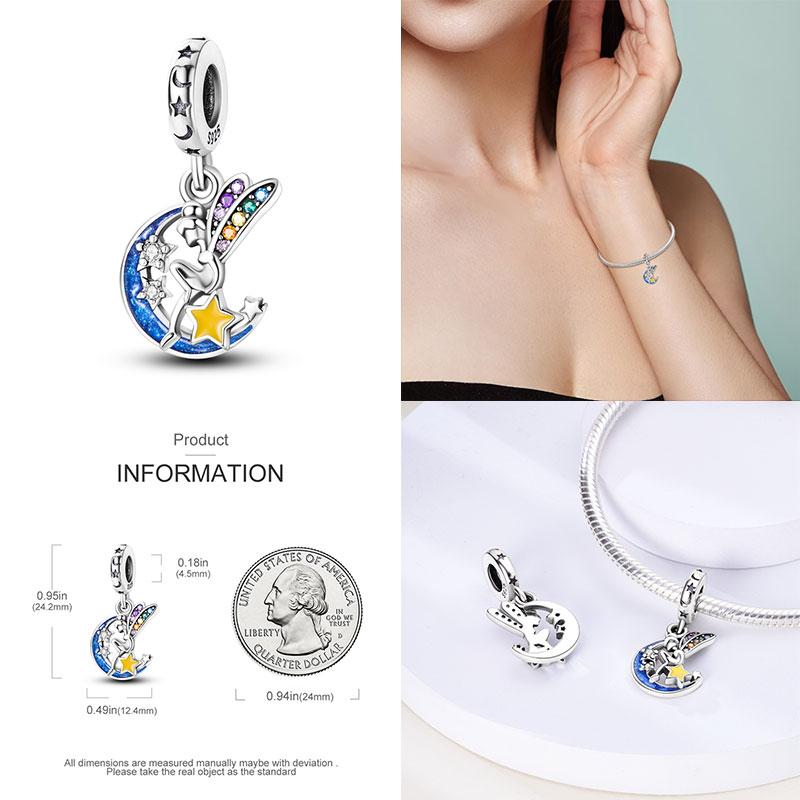 100% 925 silver Animal Series Bulldog Zebra Squirrel Charms Fit Original 925 Bracelet DIY Jewelry Making Women Gift