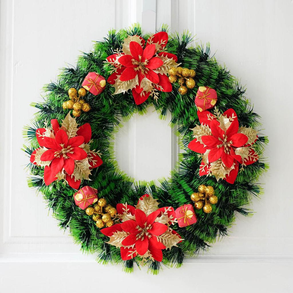 Western Grass Christmas Wreath: Door & Wall Hanging Decorations for Hotels, Malls, and Homes