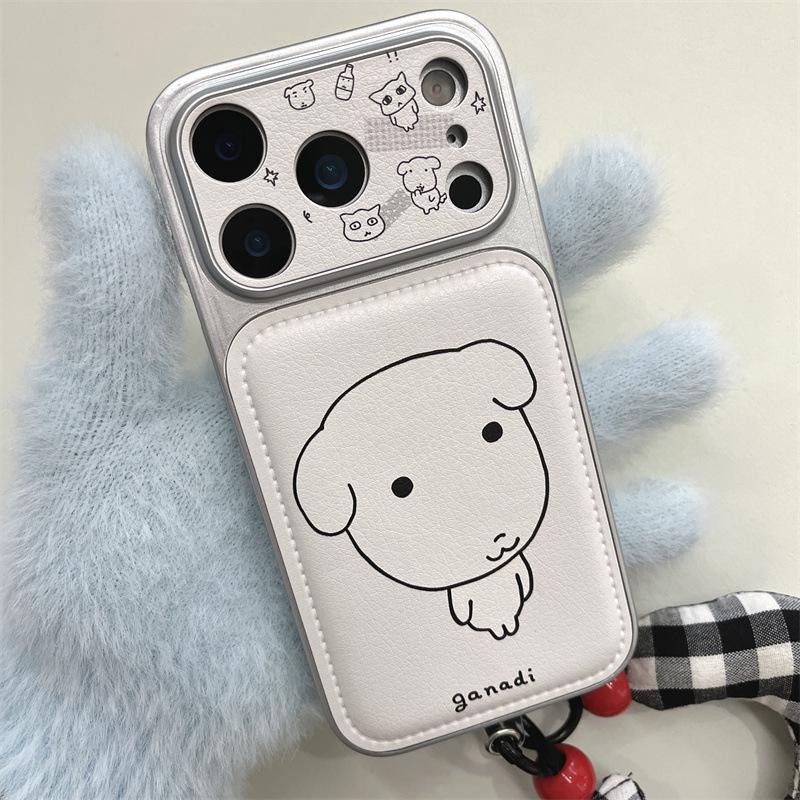 Милый Мультяшный Щенячий Чехол для iPhone 17, 16 Pro Max, 15, 14