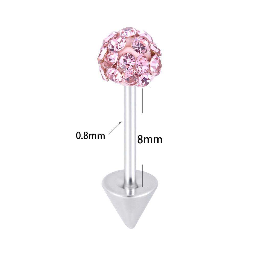 Двусторонний титановый стальной шип-серьга для пирсинга хряща уха, для прокола верхней части хряща (helix)