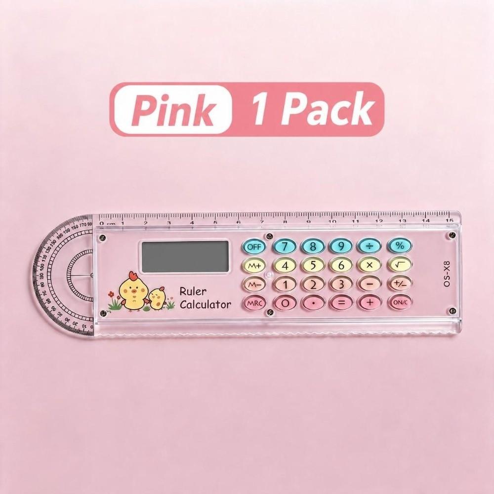 15cm Ruler Calculator Gradient Color Straight Ruler Portable Drawing Ruler School Office