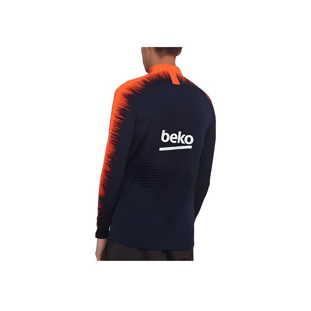 Nike Contrast Half-Zip Football Sports Jacket With Team Logo And Lettering Men Jacket Navy-Blue 943165-452