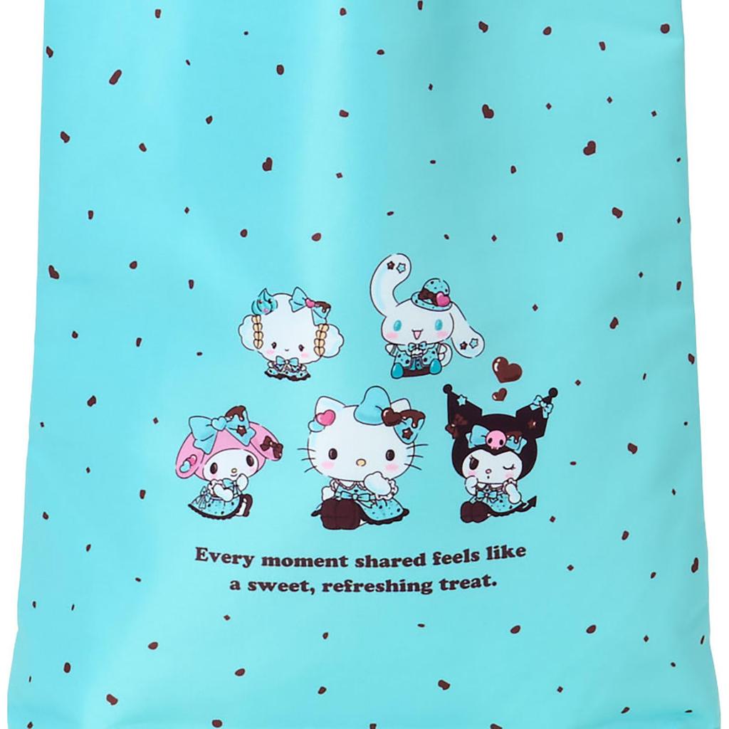 Sanrio Tote Bag Sanrio Characters ABS Resin A4 Size Ages 444332 (Chocolate Mint) Polyester, Cotton, 3+