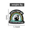 Grim Reaper Enamel Pins Little Ray of Black Sunshine Brooches Lapel Badges Cute Punk Death Jewelry Gift for Friends