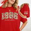 Retro Floral 40th Birthday Gifts for Unisex Limited Edition 1986 Shirt Chapter 40 Year Old Gifts Commuter Printed Tshirt Tops