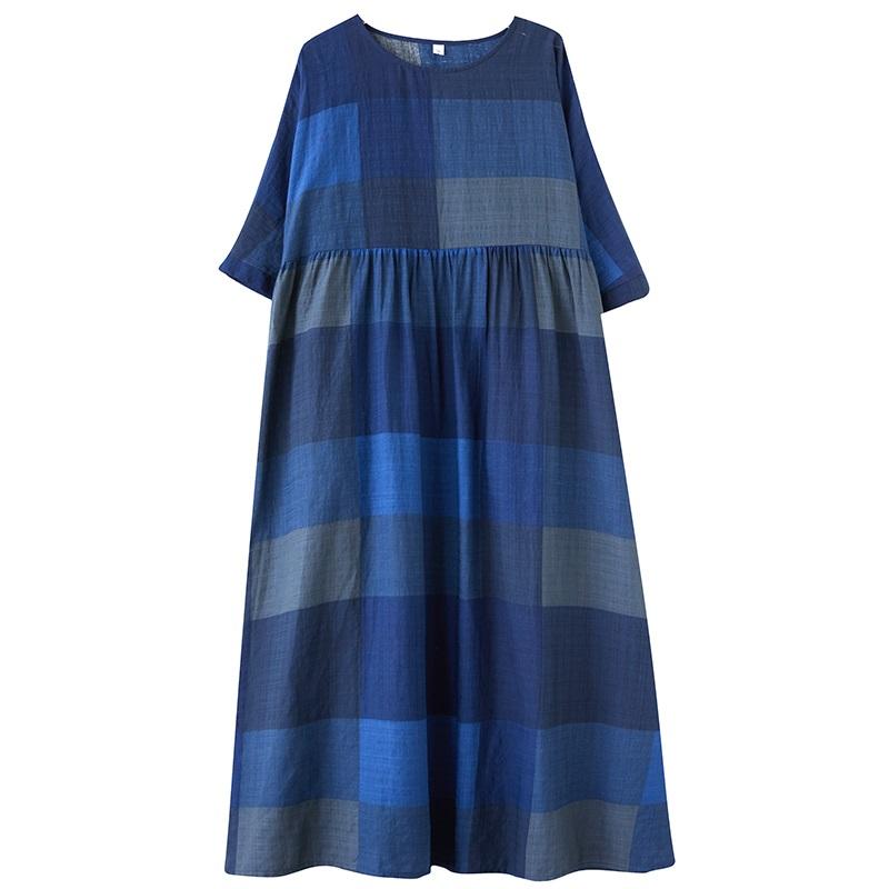 Short Sleeve Plus Size Cotton Vintage Floral New In Dresses for Women Casual Loose Long Summer Dress