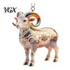 Reusable Seasonal Home Decor 2D Acrylic Goat Christmas Ornament, Cute Animal Sheep Hanging for Reflective Light Holiday Pendant Tree, Party