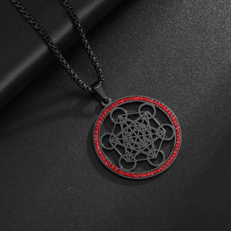 Six-pointed Star Array Hollow Retro Fashion Light Luxury Jewelry Pendant Necklace