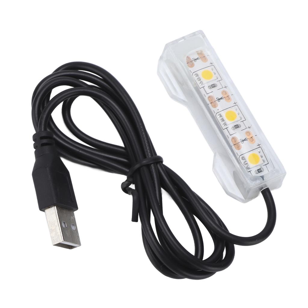 Aquarium Light USB Charging Plastic Fish Tank LED Light for Aquatic Plants LandscapeYellow