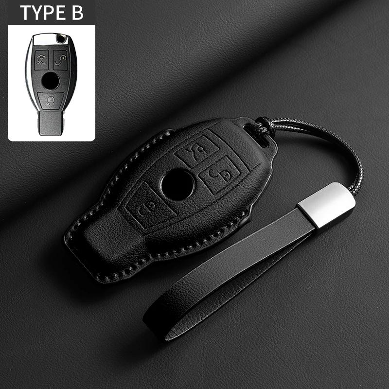 "Full Flip Leather Car Remote Key Case Cover for Mercedes Benz A C E S G Class GLC CLE CLA GLB GLS GLA W177 W205 W213 W222 X167" AX1