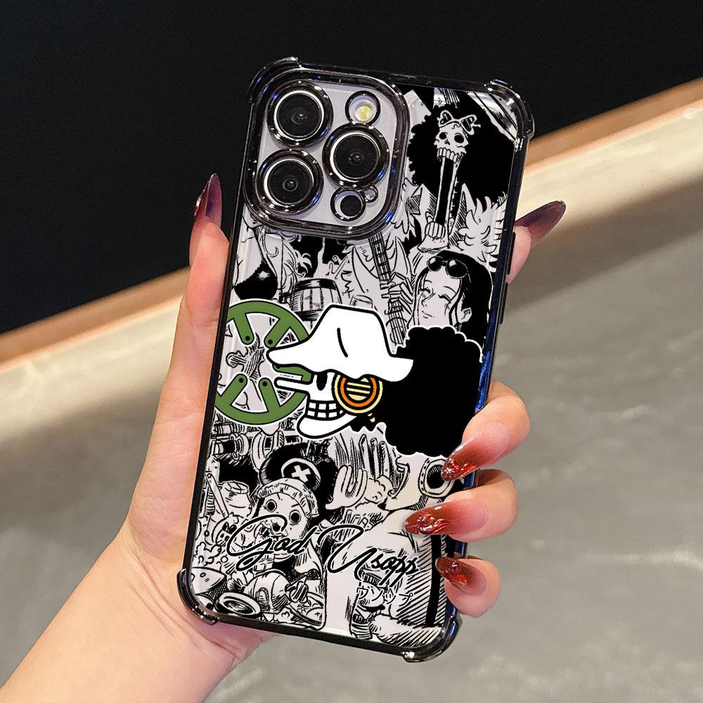 Anime Cool Skull Logo Plating Phone Case For Huawei Honor X6d 600 x8d X5c X7d Magic7 Play10 400 X9d X6c Pro Lite 4G 5G Anti Fall