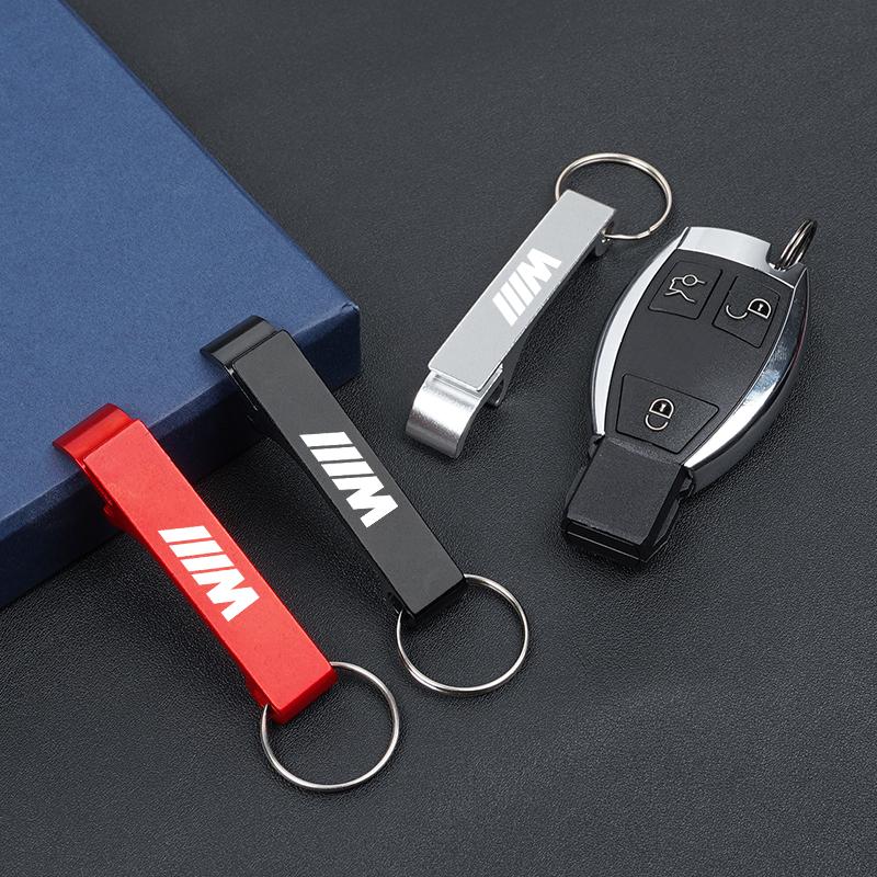 WDFA1 1Pcs Car Keyring Pendant Bottle Opener Multi Functional Key Accessories For BMW E90 G80 M3 G30 M5 F82 F83 F20 F21 G42 F95 F96 M2
